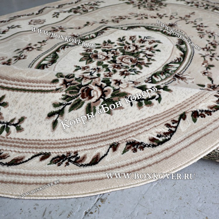 Ковер Лайт Карпет Дизайн 23893 Бежевый Овал